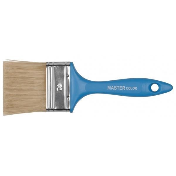 Кисть флейц., ширина 50 мм, толщ. 13 мм, ПЭТ-щетина, нерж. обжим, пласт. ручка