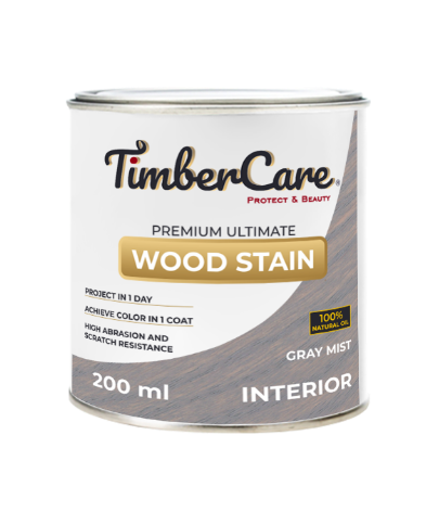 Тонирующее масло TimberCare Wood Stain (цвет- Серая дымка- Gray mist), банка 0,2л