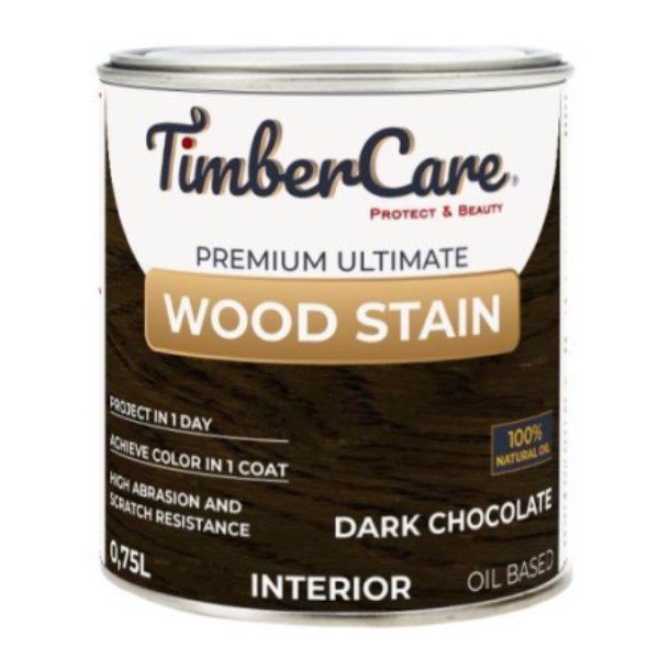 Тонирующее масло TimberCare Wood Stain (цвет- Темный шоколад- Dark Chocolate), банка 0,75л