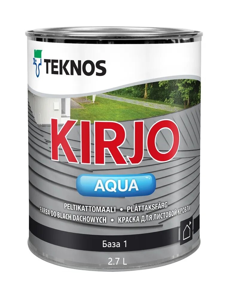 KIRJO AQUA WHITE BASE PAINT 1 краска для листовой кровли 2,7